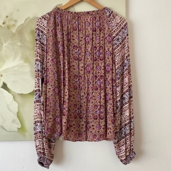 NWT BILLABONG • Long Sleeve Boho Top Blouse Size Small - Picture 3 of 5
